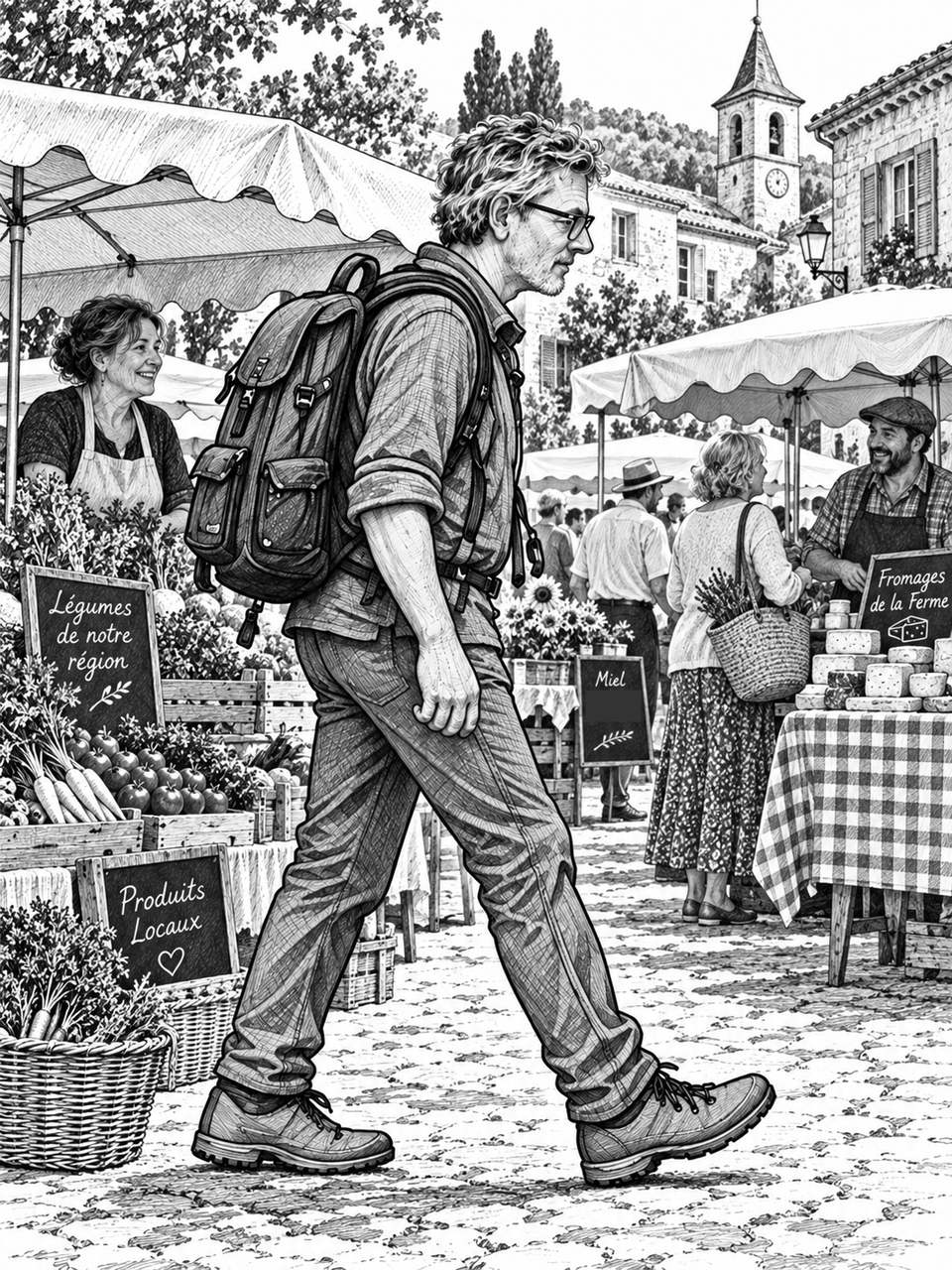 Au marché du village